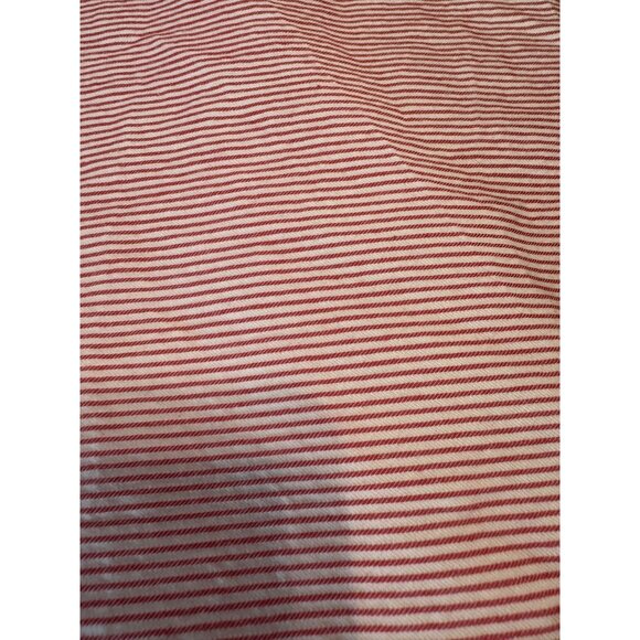 VTG Ralph Lauren Twin Striped Cotton Pleated Dust Ruffle Bedskirt Rustic Cottage - Picture 8 of 16